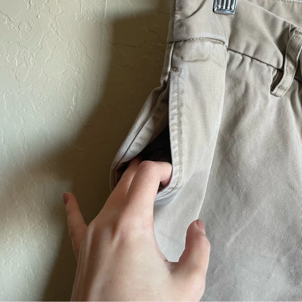 J. Crew Wide-leg denim‎ trouser In Khaki